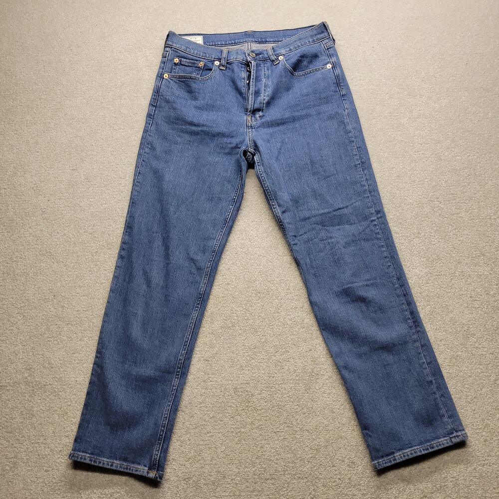 GAP Cheeky Straight High Rise Jeans Womens 29 8R Blue Denim Button Fly